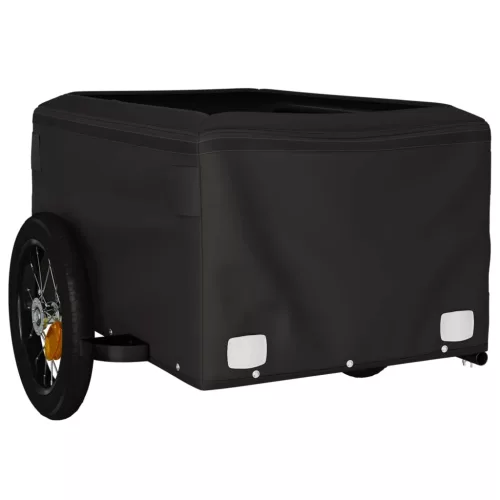 Fekete-zöld vas kerékpár-utánfutó 30 kg