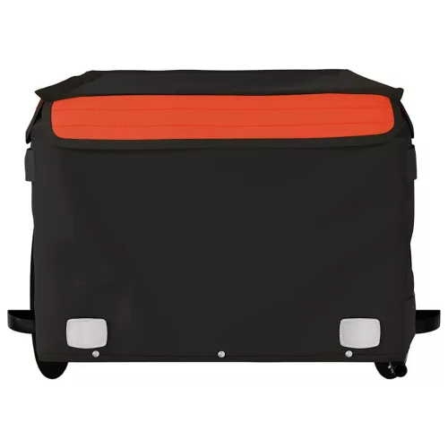 Fekete-narancssárga vas kerékpár-utánfutó 45 kg