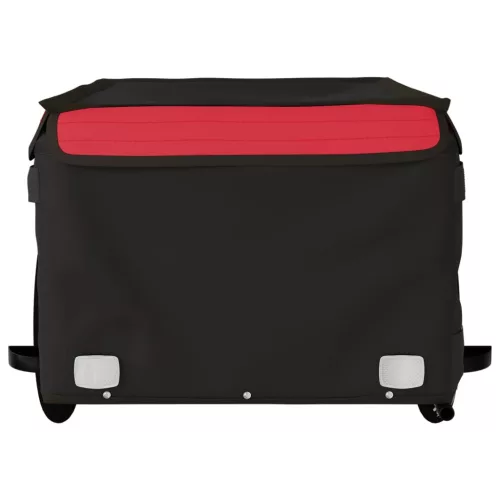 Fekete-piros vas kerékpár-utánfutó 45 kg