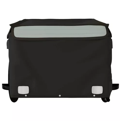 Fekete-szürke vas kerékpár-utánfutó 45 kg