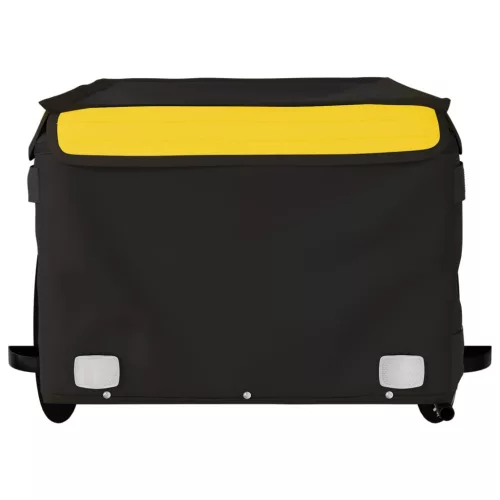 Fekete-sárga vas kerékpár-utánfutó 45 kg