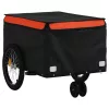 Fekete-narancssárga vas kerékpár-utánfutó 30 kg