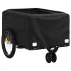 Fekete-narancssárga vas kerékpár-utánfutó 30 kg