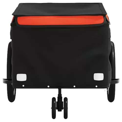 Fekete-narancssárga vas kerékpár-utánfutó 30 kg