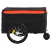 Fekete-narancssárga vas kerékpár-utánfutó 30 kg