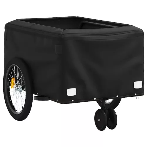 Fekete-piros vas kerékpár-utánfutó 30 kg
