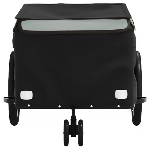 Fekete-szürke vas kerékpár-utánfutó 30 kg