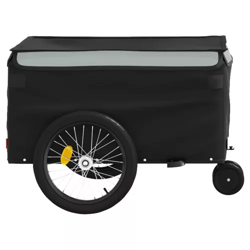 Fekete-szürke vas kerékpár-utánfutó 30 kg