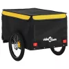 Fekete-sárga vas kerékpár-utánfutó 30 kg