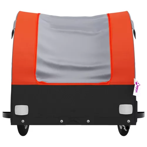 Fekete-narancssárga vas kerékpár-utánfutó 30 kg