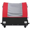Fekete-piros vas kerékpár-utánfutó 30 kg