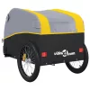 Fekete-sárga vas kerékpár-utánfutó 30 kg