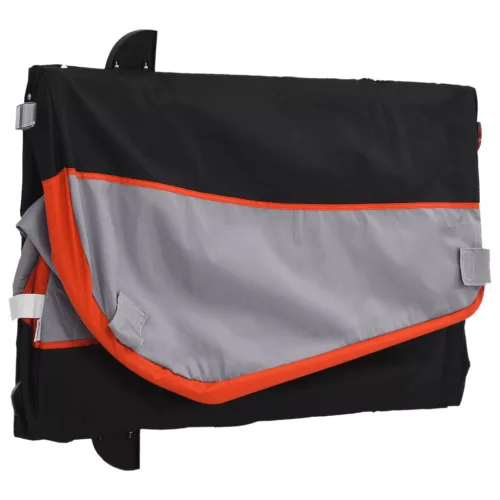 Fekete-narancssárga vas kerékpár-utánfutó 45 kg