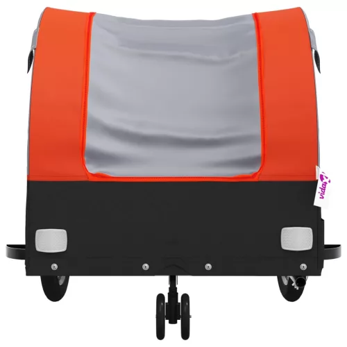 Fekete-narancssárga vas kerékpár-utánfutó 30 kg