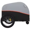 Fekete-narancssárga vas kerékpár-utánfutó 30 kg