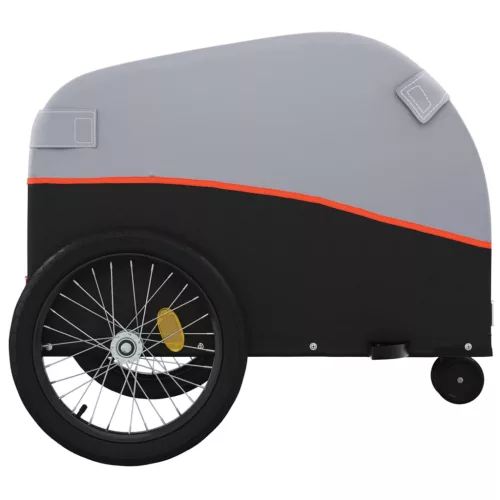 Fekete-narancssárga vas kerékpár-utánfutó 30 kg