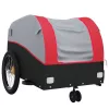 Fekete-piros vas kerékpár-utánfutó 30 kg