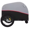 Fekete-piros vas kerékpár-utánfutó 30 kg