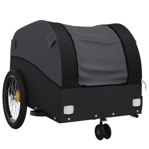 Fekete vas kerékpár-utánfutó 30 kg