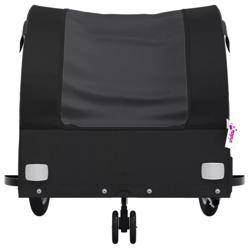 Fekete vas kerékpár-utánfutó 30 kg