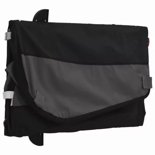 Fekete vas kerékpár-utánfutó 30 kg