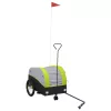 Fekete-zöld vas kerékpár-utánfutó 30 kg