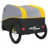 Fekete-sárga vas kerékpár-utánfutó 45 kg