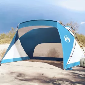   Azúrkék 185T poliészter strandsátor 274 x 178 x 170/148 cm