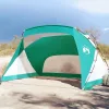 Tengerzöld 185T poliészter strandsátor 274 x 178 x 170/148 cm