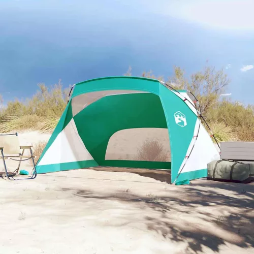 Tengerzöld 185T poliészter strandsátor 274 x 178 x 170/148 cm