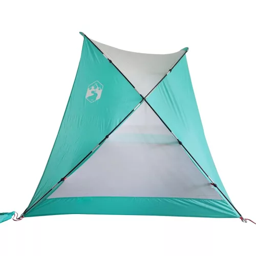 Tengerzöld 185T poliészter strandsátor 274 x 178 x 170/148 cm