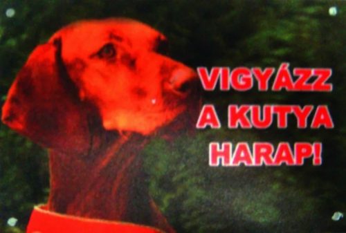 Kutya Harap Tábla A/5 Műanyag (többféle)