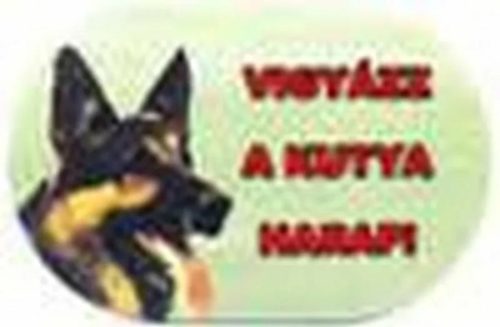 Kutya Harap Tábla Színes Ovális (többféle)