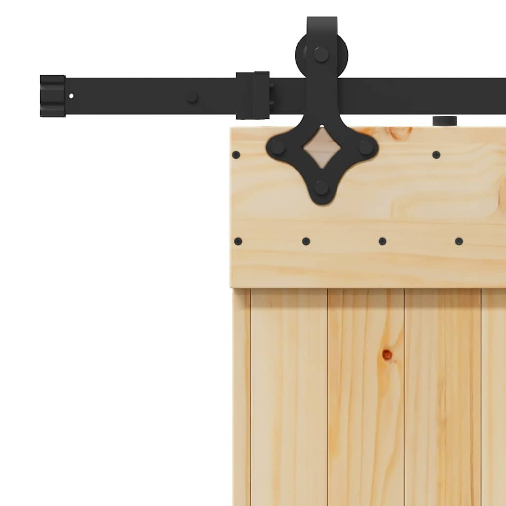 Tömör fenyőfa tolóajtó fémszerelékszettel 70 x 210 cm Tömör fenyőfa tolóajtó fémszerelékszettel 70 x 210 cm