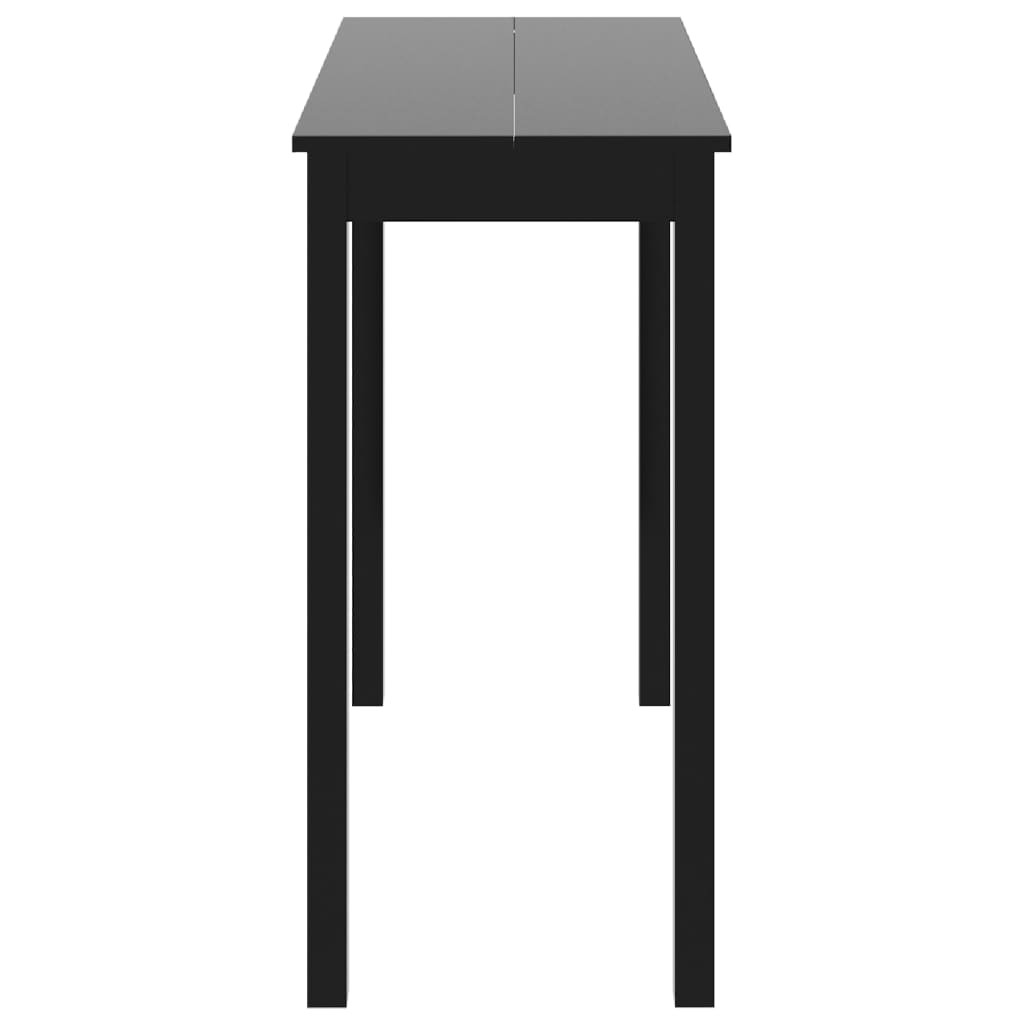 Fekete MDF bárasztal 115 x 55 x 107 cm