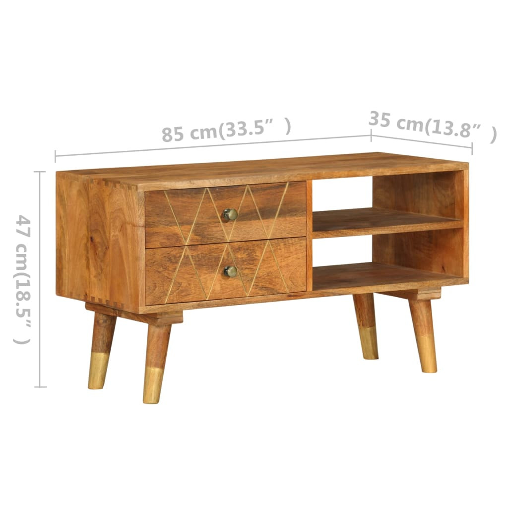 Tömör mangófa TV-szekrény 85 x 35 x 47 cm
