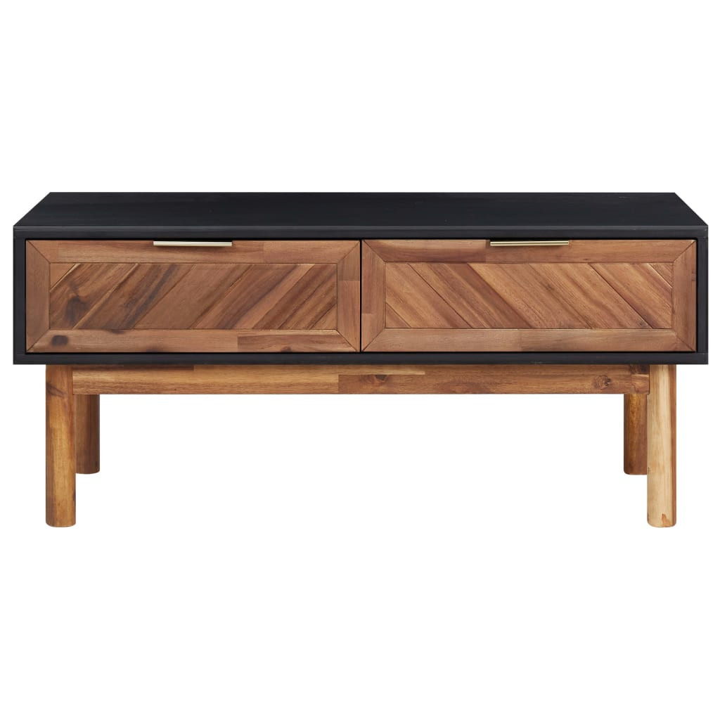 Tömör akácfa és MDF dohányzóasztal 90 x 50 x 40 cm
