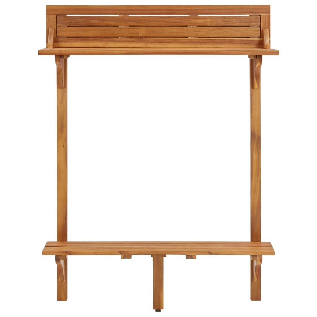Tömör akácfa erkély bárasztal 90 x 37 x 122,5 cm