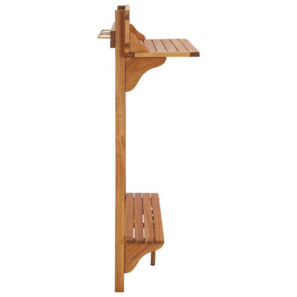 Tömör akácfa erkély bárasztal 90 x 37 x 122,5 cm