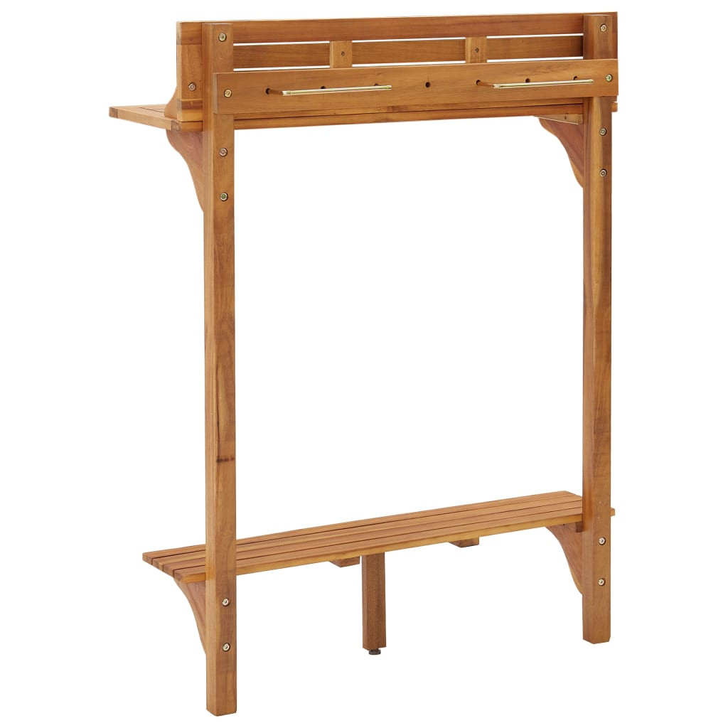 Tömör akácfa erkély bárasztal 90 x 37 x 122,5 cm