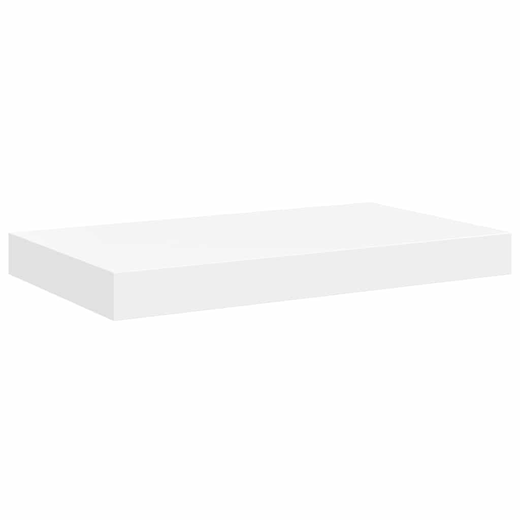 4 db fehér MDF lebegő fali polc 40 x 23 x 3,8 cm