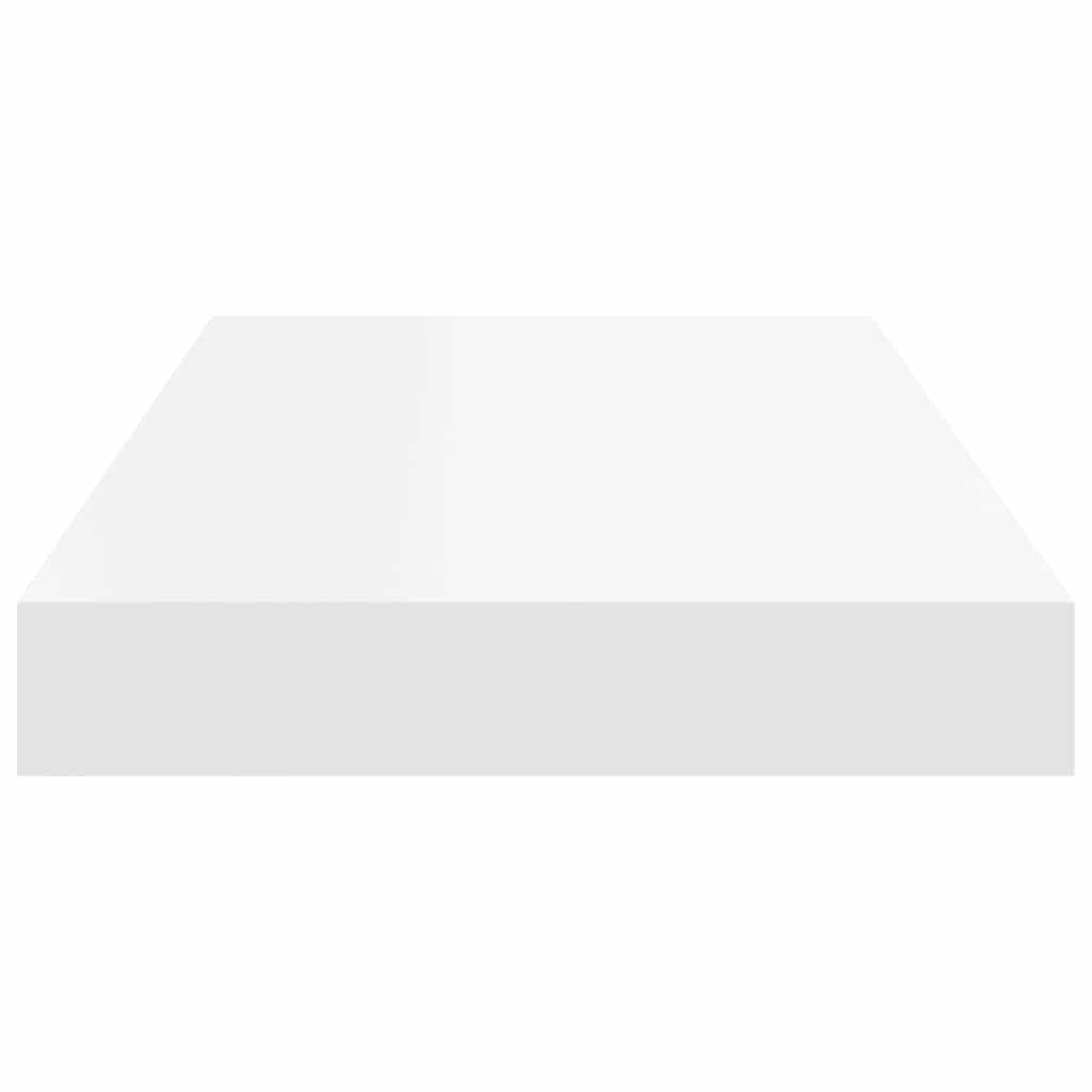 2 db fehér MDF lebegő fali polc 50 x 23 x 3,8 cm