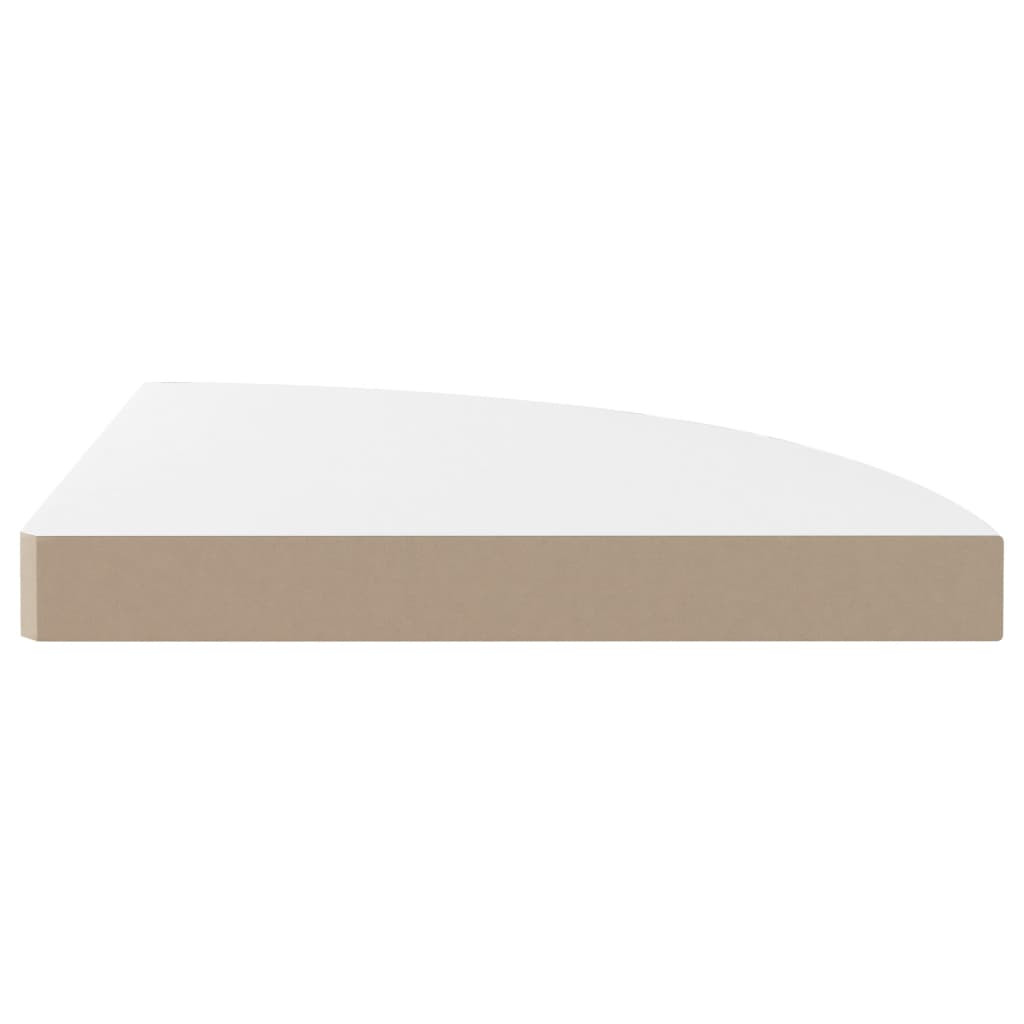 323909 Floating Corner Shelves 4 pcs High Gloss White 35x35x3,8 cm MDF