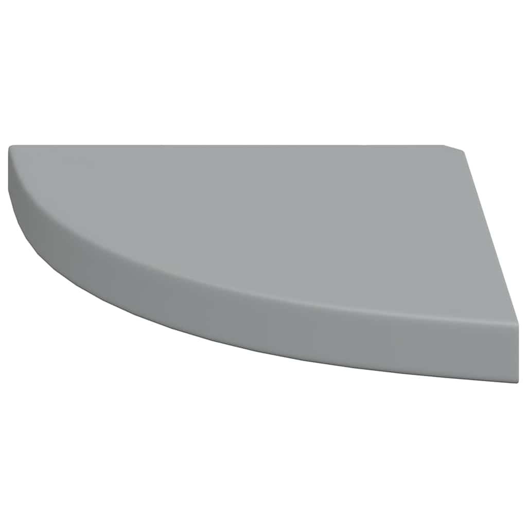 4 db szürke MDF lebegő sarokpolc 35 x 35 x 3,8 cm