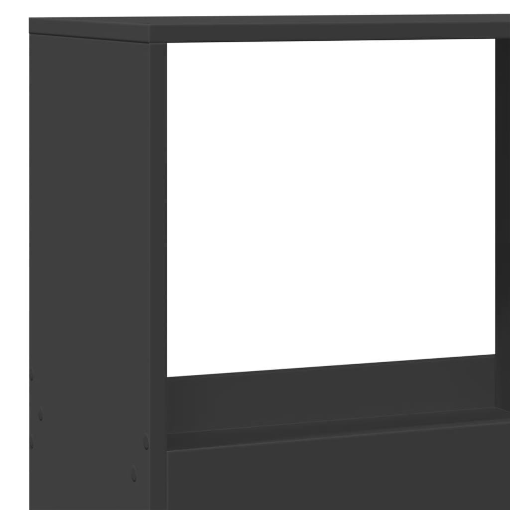 Fekete szerelt fa könyvespolc 100 x 33 x 175 cm