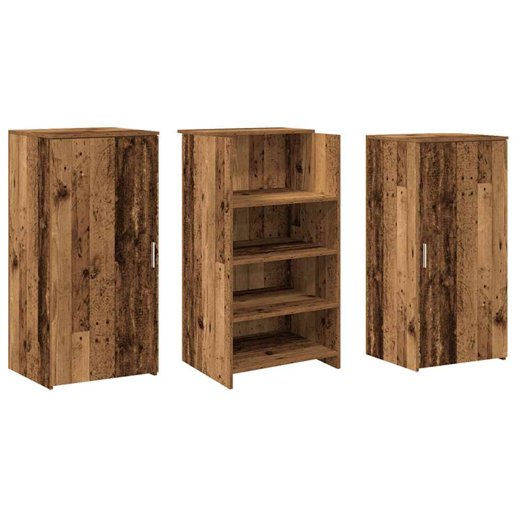 Recepciós pult antik fa 155x50x103,5 cm szerelt fa