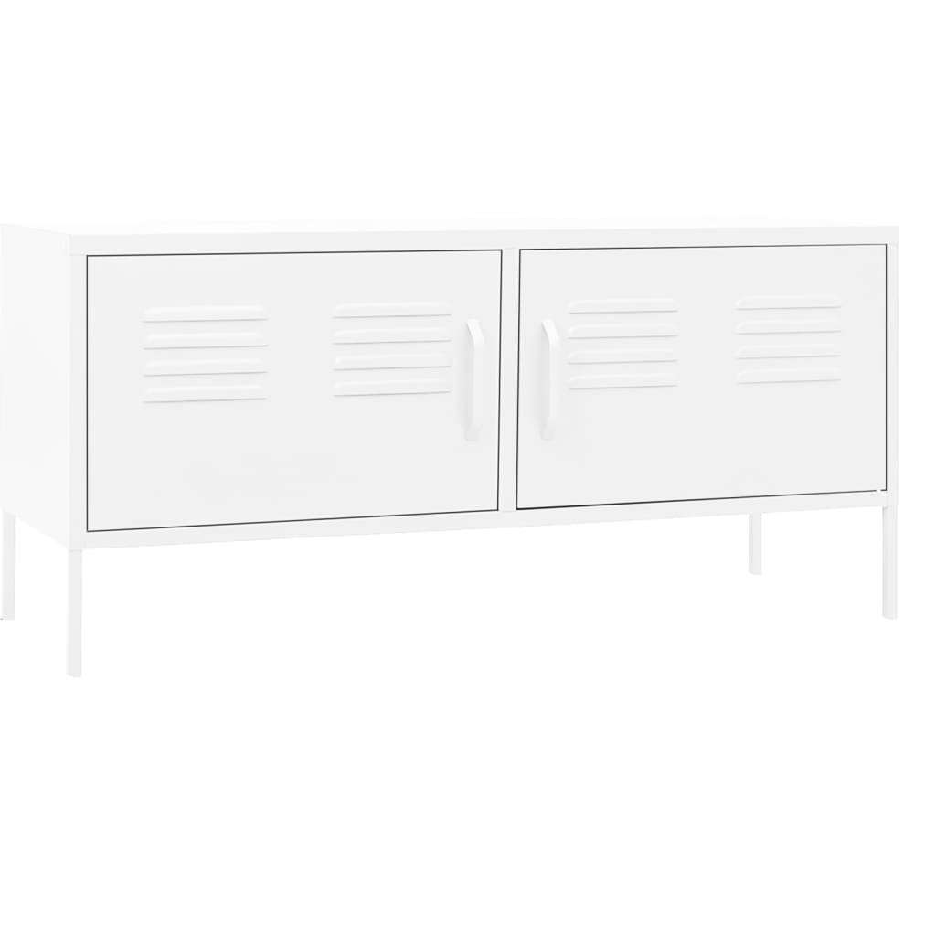 Fehér acél TV-szekrény 105 x 35 x 50 cm