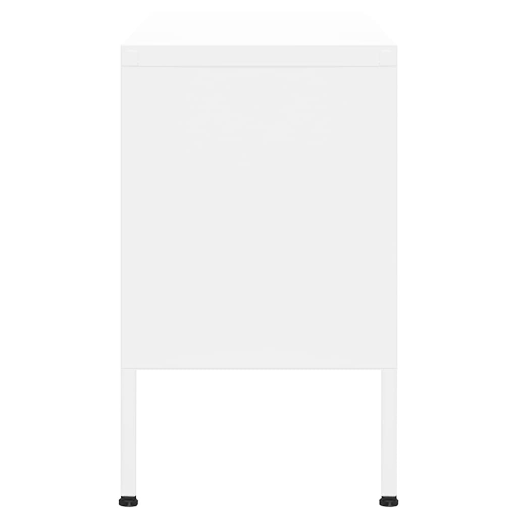 Fehér acél TV-szekrény 105 x 35 x 50 cm