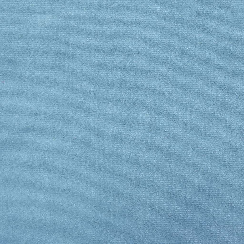 Világoskék kerek bársonyülőke tárolóval 31 x 37 cm