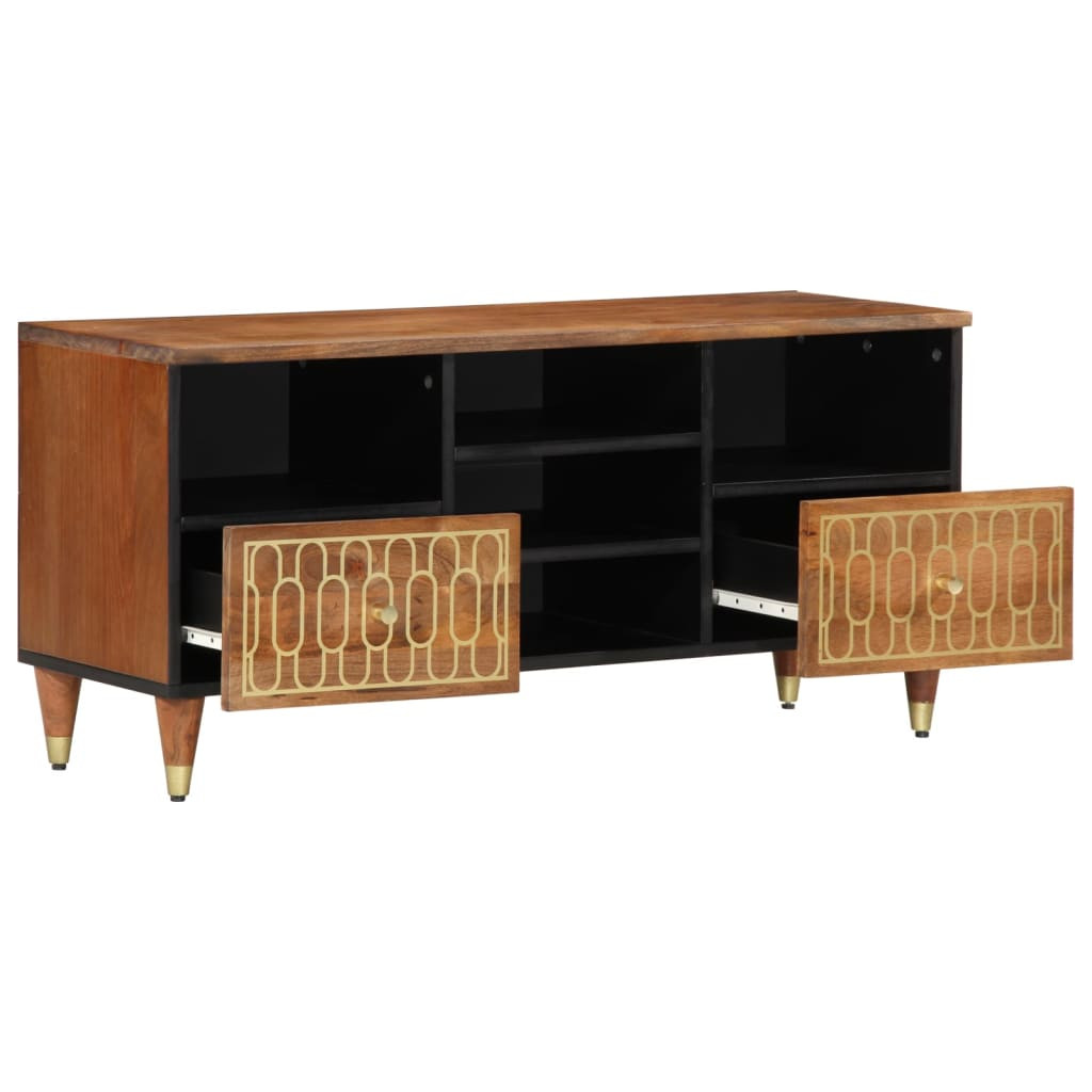 Tömör mangófa TV-szekrény 100 x 33 x 46 cm